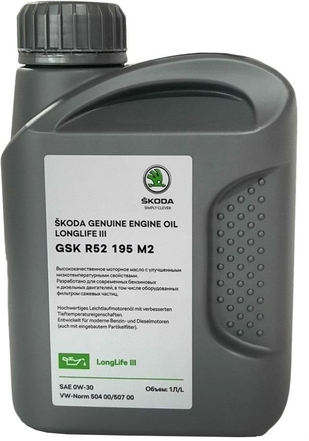

Моторное масло Skoda LongLife III 0W-30 1л GSKR52195M2
