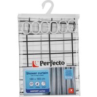 Шторка-занавеска для ванны Perfecto Linea Harmony 36-118203 (клетка)
