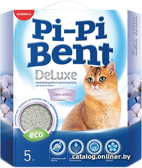 Наполнитель для туалета Pi-Pi Bent DeLuxe Clean Cotton 5 кг