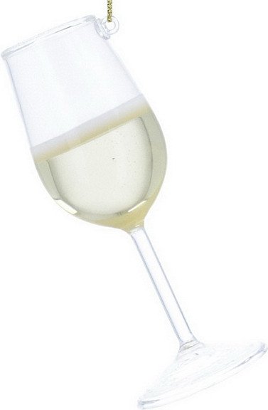 

Елочная игрушка Gisela Graham Jolly Christmas Бокал белого вина 02648