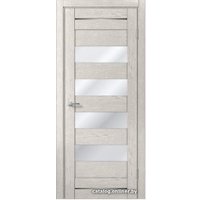 Межкомнатная дверь MDF-Techno Dominika 106 70x200 (орех пекан светло-серый, лакобель красный) в Бобруйске