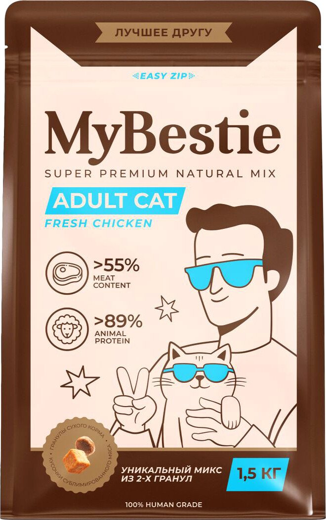 

Сухой корм для кошек MyBestie Adult (8 кг)