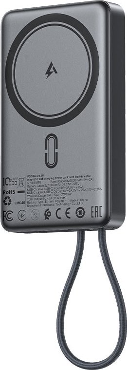 

Внешний аккумулятор AceFast M18 10000mAh (черный)