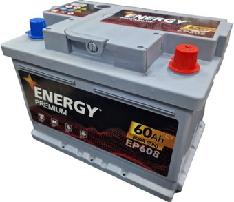 Автомобильный аккумулятор Energy Premium EP608 (60 А·ч) Низ.