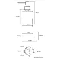Дозатор для жидкого мыла Bemeta Sablo 160109102