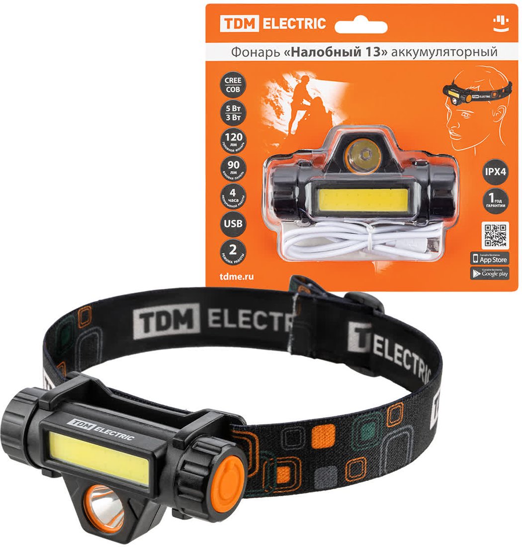 

Фонарь TDM Electric Налобный 13 SQ0350-0070