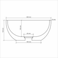 Умывальник Uperwood Belfast 30х30х13.5 см (графит)