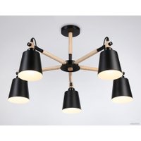 Люстра средней высоты Ambrella light TR82211/5 BK/LW