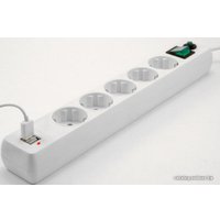 Сетевой фильтр Гарнизон 5 розеток, белый, 1.8 м (ЕНW-6-USB)