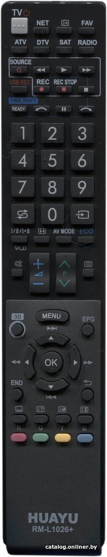 Пульт ДУ Huayu RM-L1026+ для Sharp universal