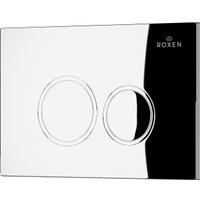 Унитаз подвесной Roxen Сube One Rimless 6 в 1 StounFix Dual Fresh 513314 (кнопка: хром)