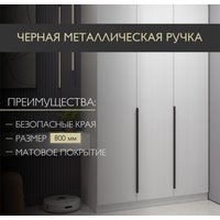 Шкаф распашной Soma Lord Black 3-х створчатый 120x240 (белый)