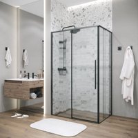 Душевой уголок Grossman Galaxy 100x90x195 120.K33.01.1090.21.02 (черный матовый/стекло шиншилла)