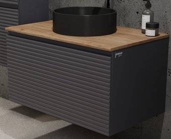 Jorno Тумба под умывальник Cossety 80 Coss.01.80/P/A-DZ/JR (антрацит/дуб крафт золотой)