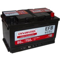 Автомобильный аккумулятор Dynamatrix EFB R+ (80 А·ч)