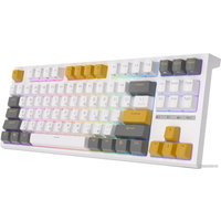 Клавиатура Royal Kludge RK-R87 RGB (белый/желтый, RK Red)