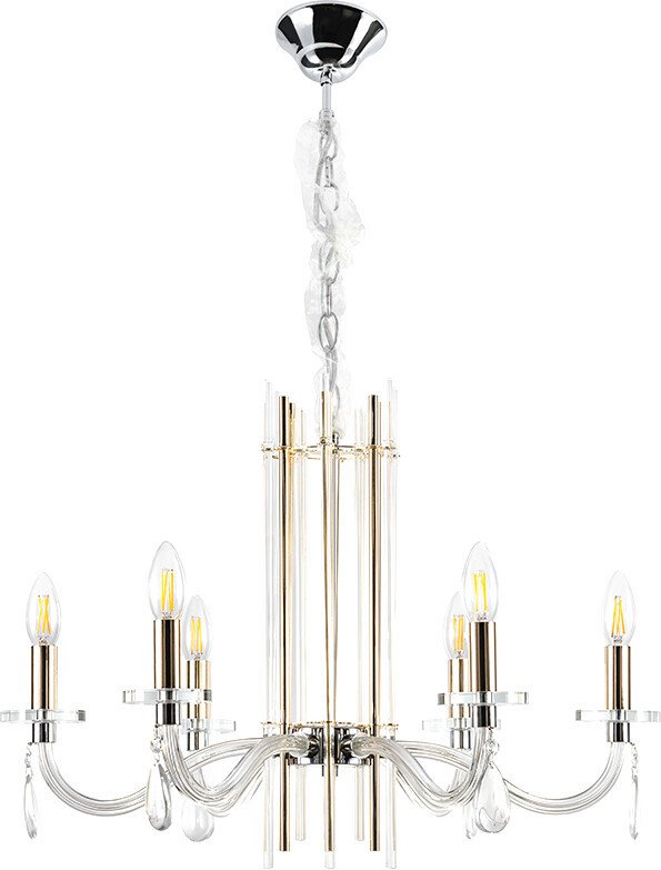 

Подвесная люстра Crystal Lux AURELIO SP6 GOLD+CHROME