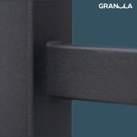 Полотенцесушитель Granula Квадро 50x60 (терморегулятор с таймером слева, черный матовый)