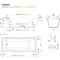 Ванна Roxen Modern 240140-1670