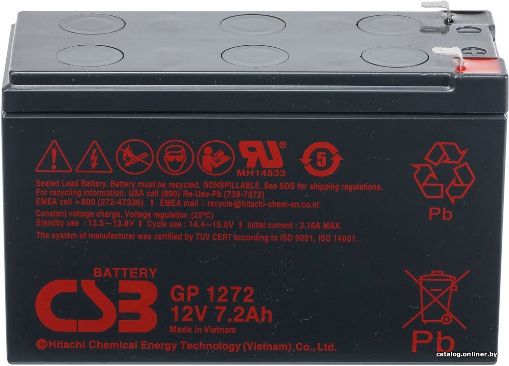 Аккумулятор для ИБП CSB Battery GP1272 (12В/7.2 А·ч)