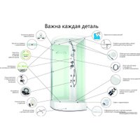 Душевая кабина Domani-Spa Delight 110 High 100x100 (тонированное стекло/черный)