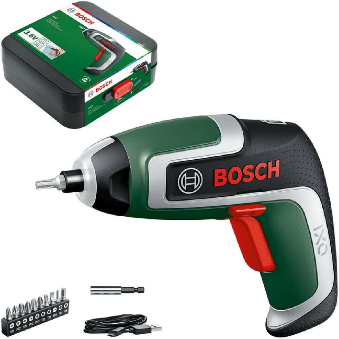 

Электроотвертка Bosch IXO 7 Basic 06039E0050 (с АКБ, набор бит)