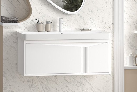 

Brevita Тумба с умывальником Cascade 100 CAS-09100-011Я+RCW-1418100WH