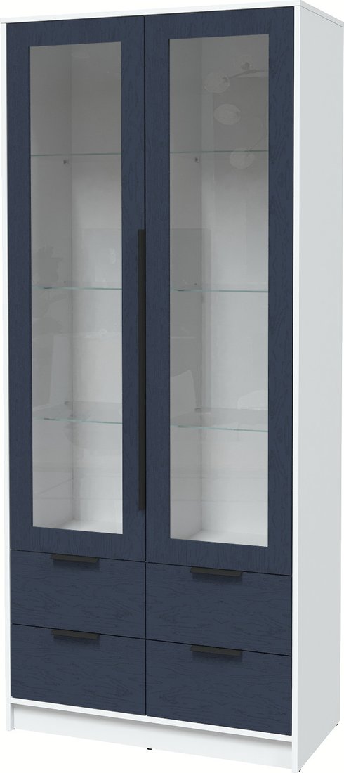 

Шкаф-витрина Интерлиния Концепт КТ-ШВ2 с подсветкой Глосс (белый платинум/дуб королевский)