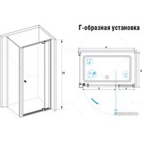 Душевой уголок RGW PA-32B (PA-02B + Z-050-1B) 41083299-014 90x90 (черный/прозрачное стекло)