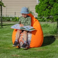 Кресло-мешок LoftyHome Груша XXL (оксфорд/велюр, оранжевый)