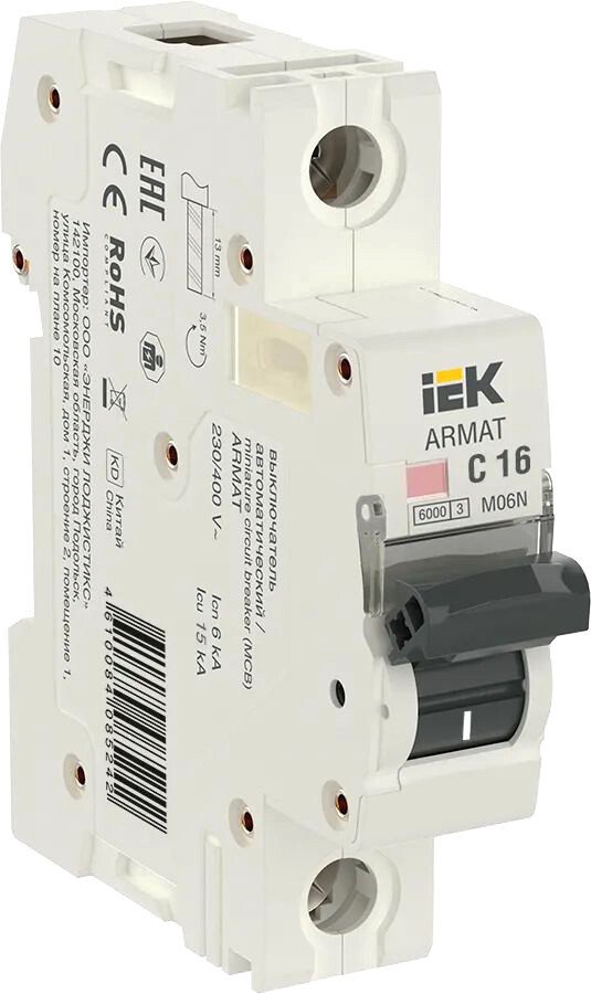 

Выключатель автоматический IEK AR-M06N-1-C016