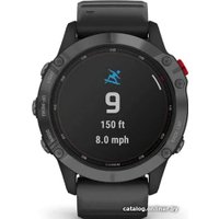 Умные часы Garmin Fenix 6 Pro Solar (серый шифер, силикон)