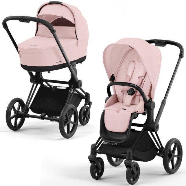 

Универсальная коляска Cybex Priam IV (2 в 1, peach pink/matt black)