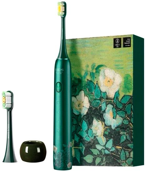 

Электрическая зубная щетка Soocas X3U Electric Toothbrush Van Gogh (2 насадки, зеленый)
