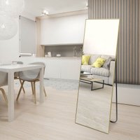 Зеркало Алмаз-Люкс Ма1nu 150x50 напольное (в алюминиевой раме/золото)