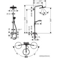 Душевая система  Hansgrohe Croma Select 280 Air 1jet 26791000