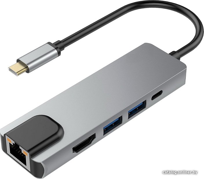 Док-станция USBTOP USB Type-C - 2xUSB Type-A/USB Type-C/HDMI/RJ-45 555207
