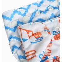 Многоразовый подгузник Крошка Я Машинки (белый/голубой) в Орше