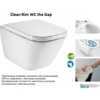 Унитаз подвесной Roca The Gap Clean Rim A34647L000 + A801472003