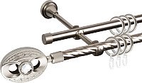 

Карниз для штор АС ФОРОС Grace D16K/16Г + наконечники Игнацио (3м, сатин)
