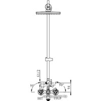 Душевая система  Kaiser 57188 Bronze