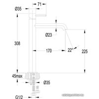 Смеситель Omnires Y Y1212 BL GL