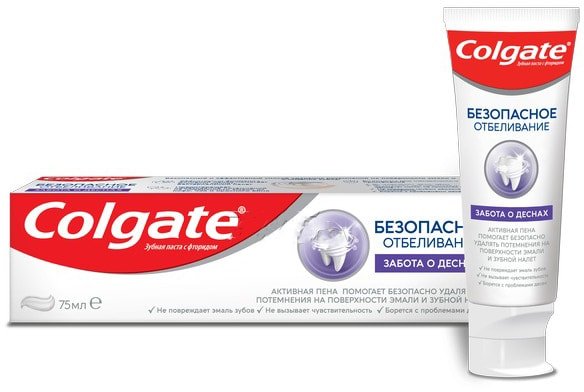 

Зубная паста Colgate Забота о деснах Безопасное отбеливание 75 мл