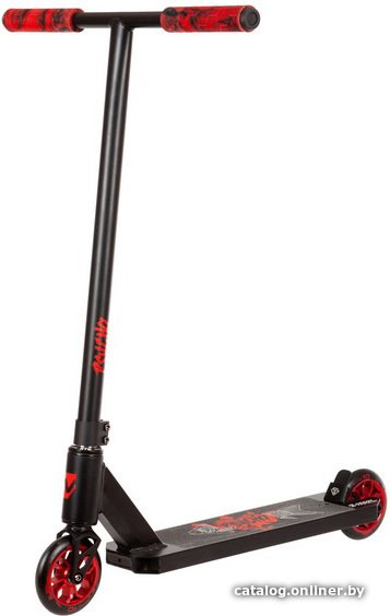 Трюковый самокат Novatrack Psycho 40/110 110A.PSYCHOP1.BK22 (черный/красный)