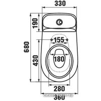 Унитаз напольный Jika Vega с пневмокрышкой [8.2451.4.000.242.1 + 8.9153.5.300.063.1]