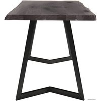 Кухонный стол Buro7 Уиллис 120 (с обзолом и сучками, дуб мореный/черный)