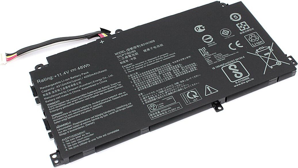Аккумуляторы для ноутбуков ASUS B31N1909