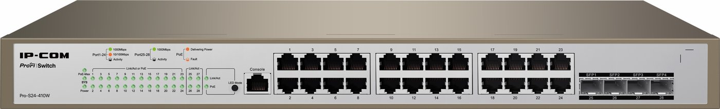 

Управляемый коммутатор 2-го уровня IP-COM Pro-S24-410W