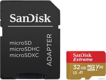 SanDisk Extreme SDSQXAF-032G-GN6MA microSDHC 32GB (с адаптером)