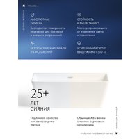 Ванна Wellsee Graceful Pro 140x74 230901001 (отдельностоящая ванна белый глянец, экран, ножки, сифон-автомат хром)
